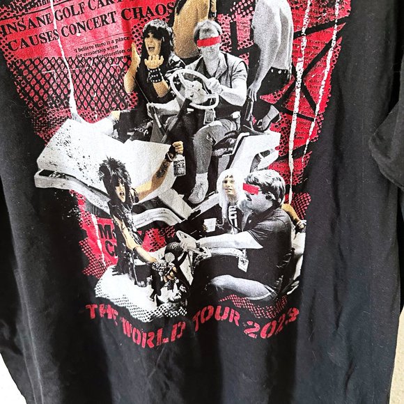 MOTLEY CRUE 2023 World Tour T-Shirt Heavy Metal Rock Band T-shirt Gildan XL - Picture 5 of 5
